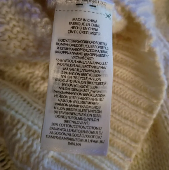 Polo Ralph Lauren Embroidered Floral Chunky Cable Knit Wool Cardigan Sweater - Picture 13 of 16